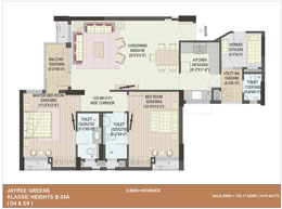 Floor Plans 2 BHK- 1315 sq ft