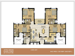 Floor Plans 4 BHK Plan_2425 Sq. ft.